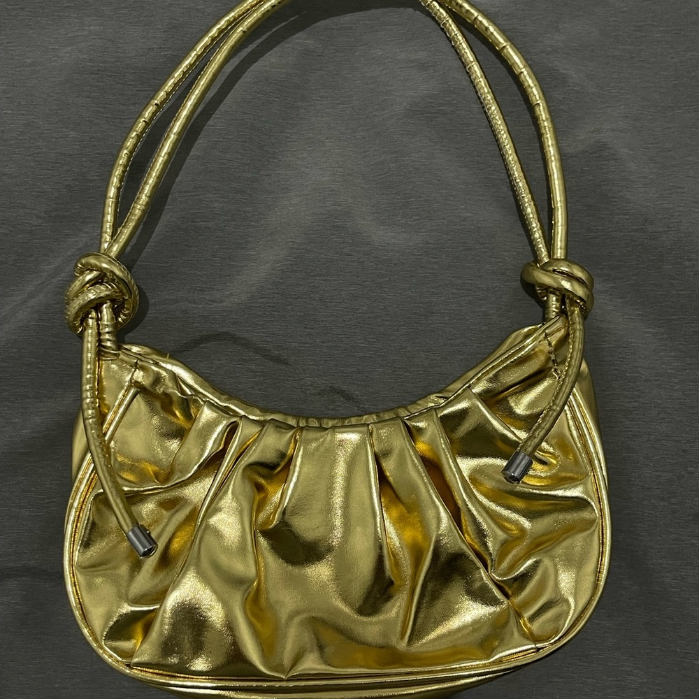 Gold Metallic Women's Shoulder Bag